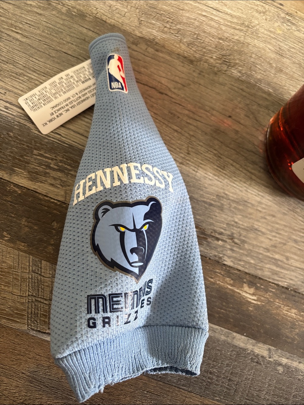 Hennessy x Memphis Grizzlies Light Blue Bottle Cover
